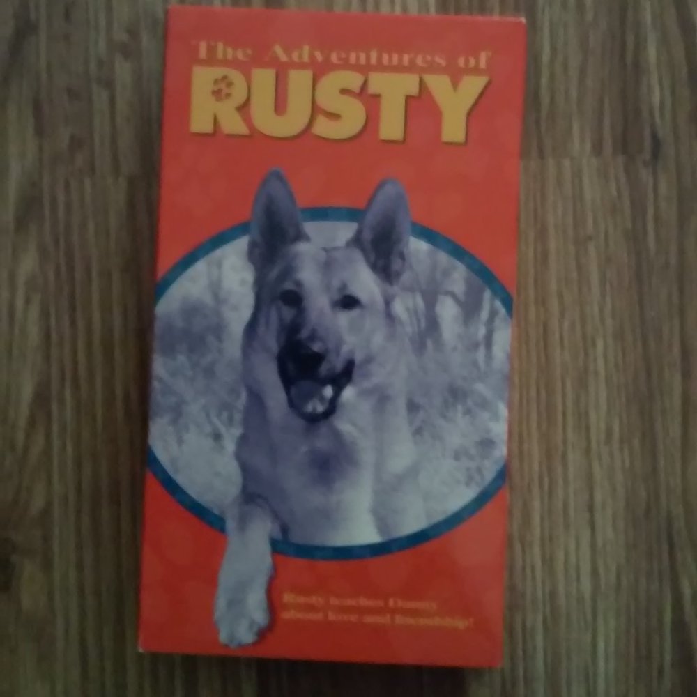 VHS Movie Adventures Of Rusty Never Played Collectable 1994 Runs 57 Minutes Box